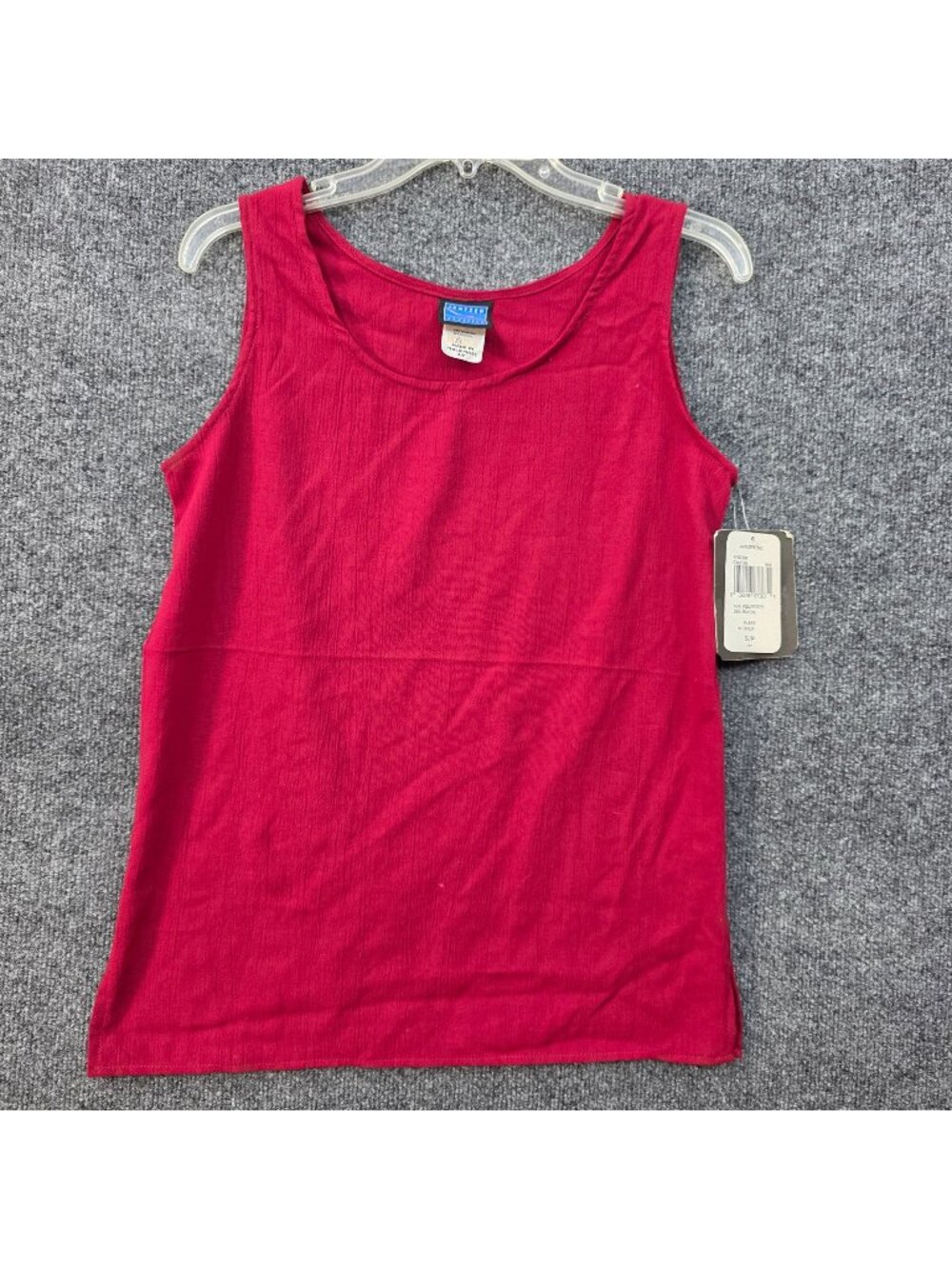 90s Vintage Rayon Blend Tank Top S Red Minimalist Layers Tomato Girl Casual
